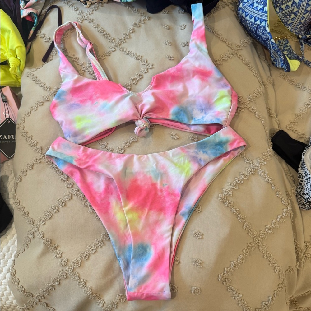 Tie dye swim suit